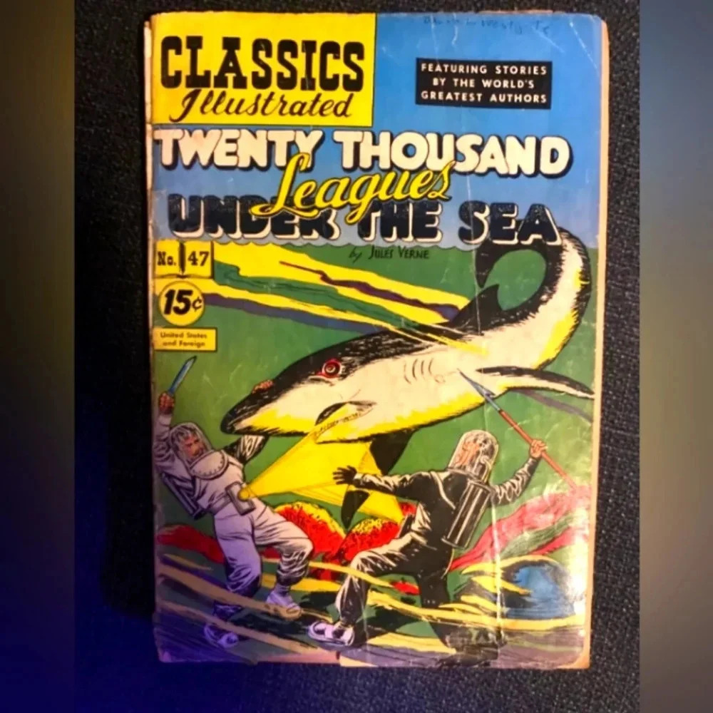 CLASSICS ILL #47 TWENTY THOUSAND LEAGUES UNDER THE SEA 1ST ED HRN 47 MAY/1948